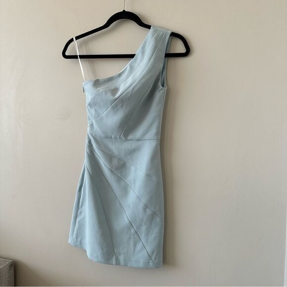 Nwt-Michael Costello X Revolve Ava Dress In Ice Blue - Picture 5 of 12
